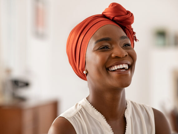 smiling African woman